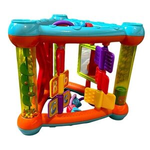 Baby Colorful Activity Triangle 5 Sided Cube Sensory Montessori Learning Toy 6M+